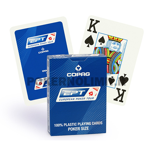 Carte Copag EPT Jumbo Index - 100% Plastica Dorso Blu - carte poker