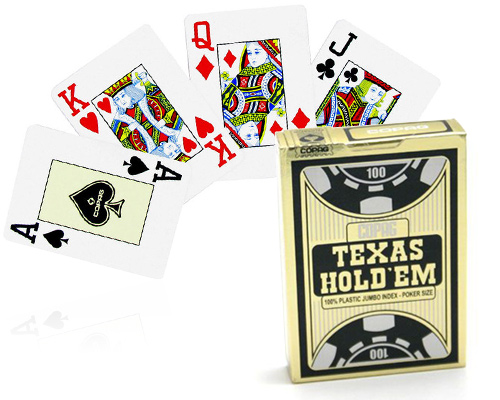 accessori di poker - carte copag gold texas hold em nere