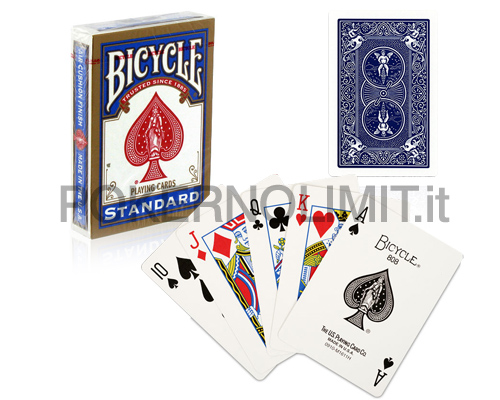 accessori di poker - carte da poker bicycle standard index riders back blu