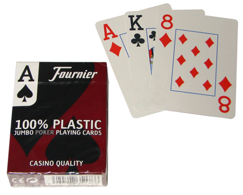 accessori di poker - carte fournier 2800 dorso nero per poker texas hold em