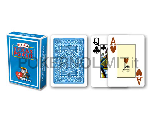 accessori di poker - carte modiano poker texas hold em azzurro 100 plastica