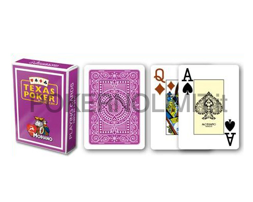 accessori di poker - carte modiano poker texas hold em viola 100 plastica
