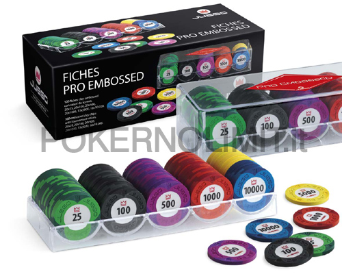 Juego - 100 Fiches Pro Embossed - fiches real clay