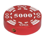 accessori per il poker - Accendino ricaricabile Rosso (valore 5000)