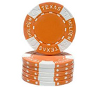 accessori per il poker - Fiches Texas Hold 'em Arancio - Blister 25 Chips Poker 11.5 gr.