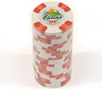 accessori per il poker - Fiches 3 color Joker Casin bianco - Blister 25 Chips 10 gr.