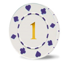 accessori per il poker - Blister 25 Fiches 11.5 gr. Bianche - Chips Hot Stamp 1