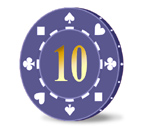 accessori per il poker - Blister 25 Fiches 11.5 gr. Blu - Chips Hot Stamp 10