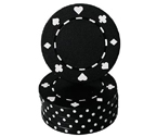 accessori per il poker - Fiches Suited Nere - Blister 25 Chips Poker 11.5 gr. 
