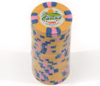 accessori per il poker - Fiches 3 color Joker Casin giallo - Blister 25 Chips 10 gr.