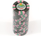accessori per il poker - Fiches 3 color Joker Casin nero - Blister 25 Chips 10 gr.