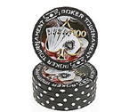 Fiches Poker Tournament Nero 100  - Blister 25 Chips Poker 11.5 gr.