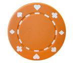 accessori per il poker - Fiches Suited Arancioni - Blister 25 Chips Poker 11.5 gr.