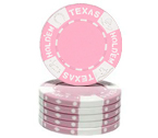 accessori per il poker - Fiches Texas Hold 'em Rosa - Blister 25 Chips Poker 11.5 gr.