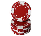 Fiches Texas Hold 'em Rosso - Blister 25 Chips Poker 11.5 gr.