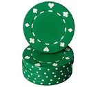 accessori per il poker - Fiches Suited Verdi - Blister 25 Chips Poker 11.5 gr.