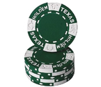 accessori per il poker - Fiches Texas Hold 'em Verde - Blister 25 Chips Poker 11.5 gr.