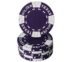 accessori per il poker - Fiches Texas Hold 'em Porpora  - Blister 25 Chips Poker 11.5 gr.
