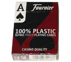 accessori per il poker - Carte Fournier 2800 Texas Hold 'Em - 100% plastica (nere)