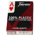accessori per il poker - Carte Fournier 2800 Texas Hold 'Em - 100% plastica (rosse)