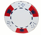accessori per il poker - Crown and Dice 3 Colour - 25 Clay Poker Fiches (Biaco)