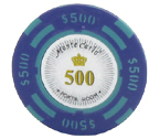accessori per il poker - Monte Carlo - 25 Poker Fiches Clay 14 Gr. (Valore 500)