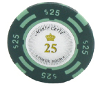 accessori per il poker - Monte Carlo - 25 Poker Fiches Clay 14 Gr. (Valore 25)