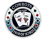 accessori per il poker - Card Guard Pair Of Kings - Silver