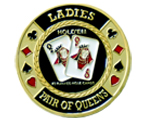 accessori per il poker - Card Guard Pair Of Queens - Gold